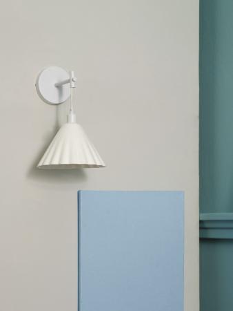 OSRAM Wandleuchte Decor Pulp weiß aus Metall und Pappmaschee mit E14 Fassung