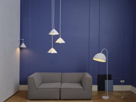 OSRAM Wandleuchte Decor Pulp weiß aus Metall und Pappmaschee mit E14 Fassung