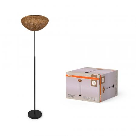 OSRAM Stehleuchte Decor Paper Drop aus Papier in Tropfenform mit E27 Fassung beige - 3-flammig