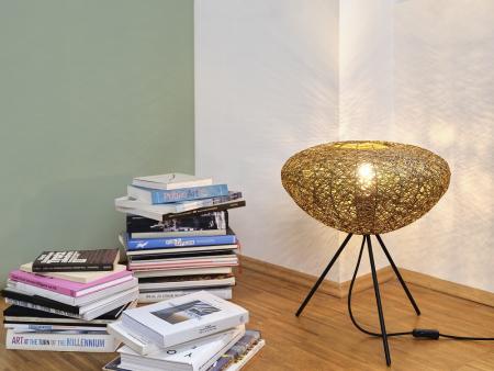 OSRAM Tischleuchte Decor Paper Drop aus Papier in Tropfenform mit E27 Fassung beige