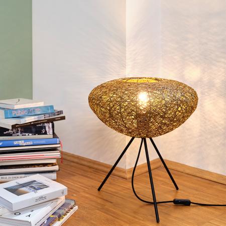 OSRAM Tischleuchte Decor Paper Drop aus Papier in Tropfenform mit E27 Fassung beige