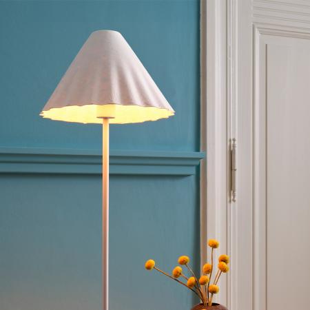 OSRAM Stehleuchte Decor Pulp weiß dimmbar aus Metall und Pappmaschee mit E27 Fassung