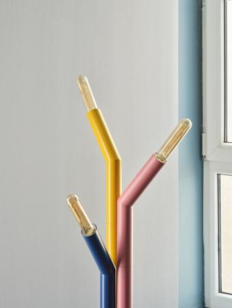 OSRAM 3-flammige Stehleuchte Decor Straw in Multicolor aus Metall mit E27 Fassungen