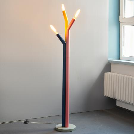 OSRAM 3-flammige Stehleuchte Decor Straw in Multicolor aus Metall mit E27 Fassungen