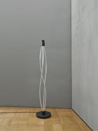 Osram Stehleuchte Decor Swirl in Dunkelgrau / Transparent dimmbar mit warmweißem Licht - auffälliges Filament-Design