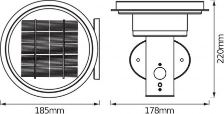 OSRAM ENDURA STYLE Solar Außenwandleuchte 6W Edelstahl Sensor - Bewegungs- & Lichtsensor, 3 Modi, IP44, modernes Design für Garten & Terrasse
