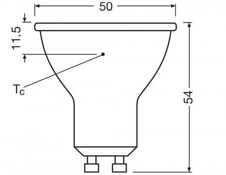 Ledvance GU10 PAR16 Reflektor 120°-Ausstrahlwinkel 5.6W wie 49W 2700K warmweiß
