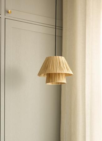 OSRAM Pendelleuchte Decor Bamboo Paper Hut aus nachhaltigem Bambuspapier mit E27 Fassung Ø 28 cm