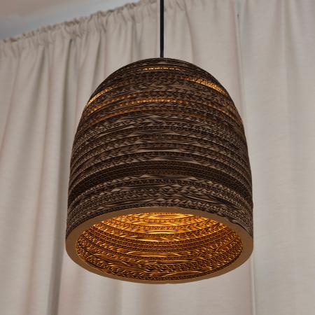 OSRAM Pendelleuchte BELL braun, Ø 26 cm, aus Wellpappe