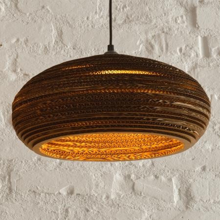 OSRAM Hängeleuchte DROP, braun, Ø 40 cm, aus Wellpappe