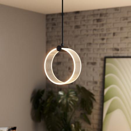 OSRAM Pendelleuchte Decor Circle in Schwarz 8W Ø 15  cm - CLICKCCT - Sehr vielseitig durch eine wählbare Lichtfarbe