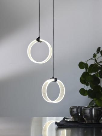 OSRAM Pendelleuchte Decor Circle 2-flammig in Schwarz 8W Ø 15  cm - CLICKCCT - Sehr vielseitig durch eine wählbare Lichtfarbe