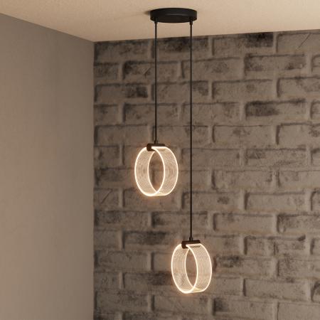 OSRAM Pendelleuchte Decor Circle 2-flammig in Schwarz 8W Ø 15  cm - CLICKCCT - Sehr vielseitig durch eine wählbare Lichtfarbe
