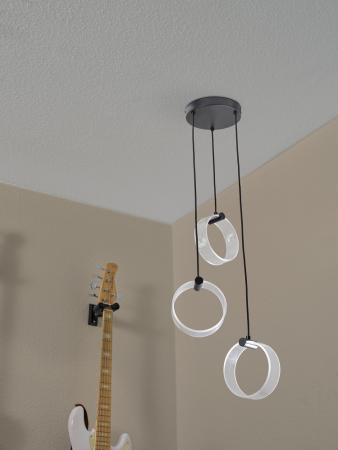 OSRAM Pendelleuchte Decor Circle 3-flammig in Schwarz rund 20W - CLICKCCT - Sehr vielseitig durch eine wählbare Lichtfarbe