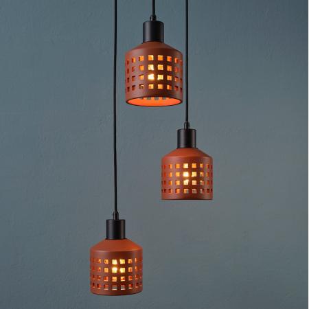 OSRAM Pendelleuchte Decor Clay Windows aus Ton mit E27 Fassung braun
