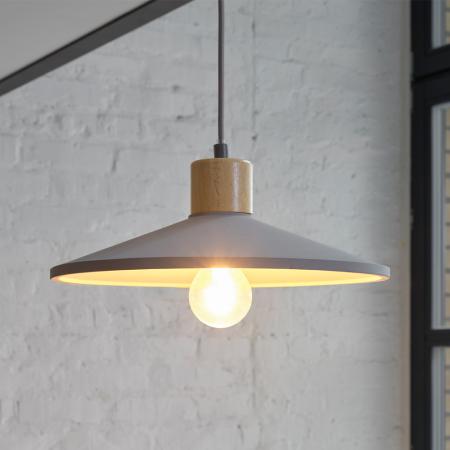 OSRAM Beton Hängelampe CONCRETE WOOD grau Ø 32 cm  E27