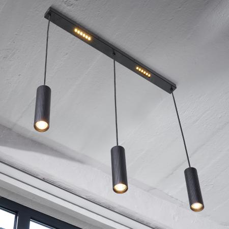 OSRAM Pendelleuchte Decor Drums Schwarz 3XGU10 2XLED  IP20