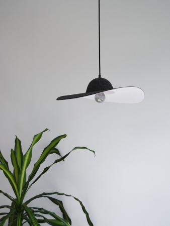 Osram Pendelleuchte Felt Hat aus Filz und Metall in Grau mit mit E27-Fassung Ø 50 cm - Extravaganz in Hutform