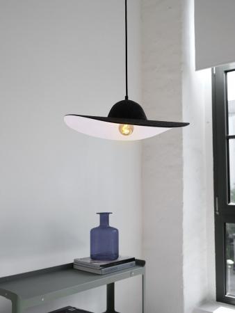 Osram Pendelleuchte Felt Hat aus Filz und Metall in Grau mit mit E27-Fassung Ø 50 cm - Extravaganz in Hutform