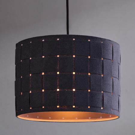 OSRAM Hängeleuchte Decor Felt Weaving aus Filz / Stahl mit E27 Fassung Ø 28cm mit  Textilkabel