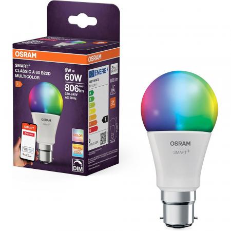 OSRAM SMART+ LED Lampe B22D Zigbee DIMM 9W wie 60W RGBW
