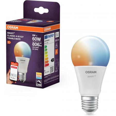 4er Set OSRAM SMART+ LED Lampe E27 Zigbee DIMM 9W wie 60W Tunable White