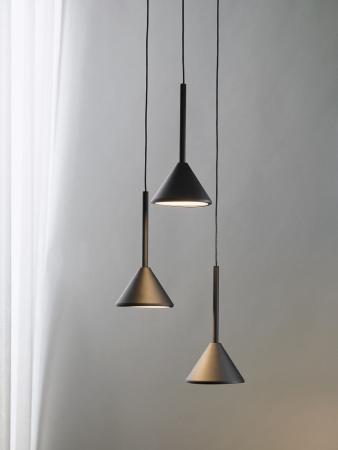 Osram 3-flammige Pendelleuchte Decor Fuji aus Stahl in Schwarz mit warmweißem Licht