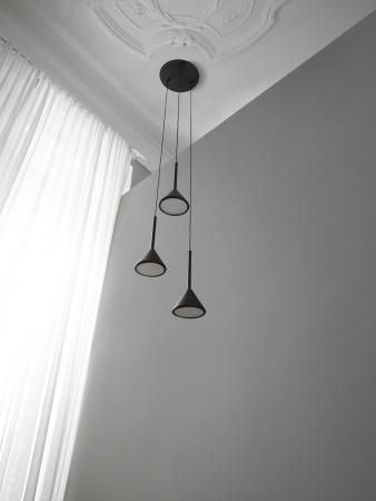 Osram 3-flammige Pendelleuchte Decor Fuji aus Stahl in Schwarz mit warmweißem Licht