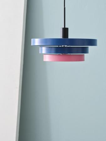 OSRAM Pendelleuchte Decor Layers Blau/Pink aus Stahl mit E27 Fassung