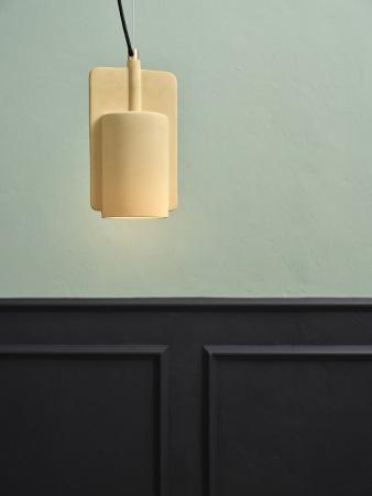 Osram Imopsante Pendelleuchte Decor Mold aus Beton und Metall in Gold mit E27-Fassung Ø 16 cm