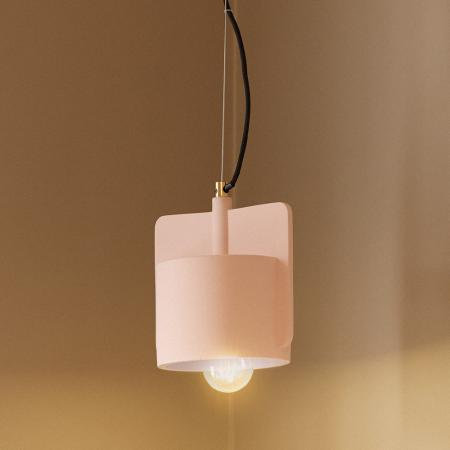 Osram Imopsante Pendelleuchte Decor Mold aus Beton und Metall in Rosé mit E27-Fassung Ø 19 cm