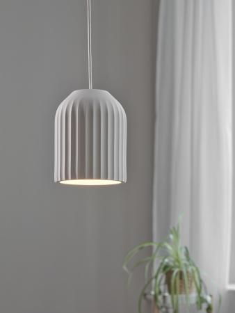 Osram Pendelleuchte Decor Plaster Routes aus Gips in Weiß mit E27 Fassung