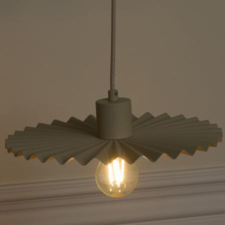 OSRAM Pendelleuchte  Decor Plissee Beige aus Stahl mit E27 Fassung - Textilkabel