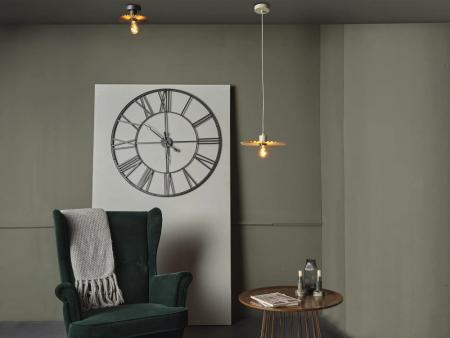 OSRAM Pendelleuchte  Decor Plissee Beige aus Stahl mit E27 Fassung - Textilkabel