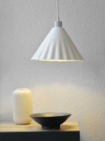 OSRAM Pendelleuchte Decor Pulp 1-flammig weiß Ø 31 cm aus Metall und Pappmaschee mit E27 Fassung