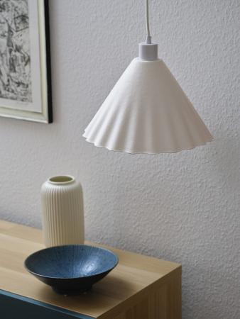 OSRAM Pendelleuchte Decor Pulp 1-flammig weiß Ø 31 cm aus Metall und Pappmaschee mit E27 Fassung