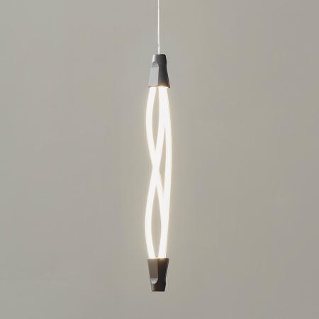 Osram Pendelleuchte Decor Swirl in Dunkelgrau / Transparent dimmbar mit warmweißem Licht - auffälliges Filament-Design