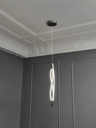 Osram Pendelleuchte Decor Swirl in Dunkelgrau / Transparent dimmbar mit warmweißem Licht - auffälliges Filament-Design