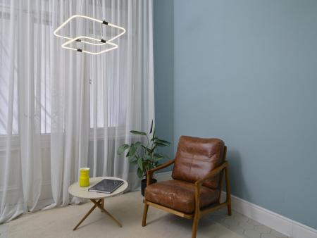 Osram Pendelleuchte Decor Tetragon Double in Anthrazit / Transparent 3-stufige dimmbar mit warmweißem Licht - imposantes Filament-Design