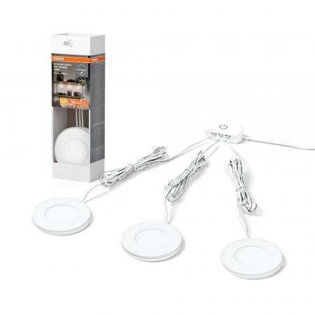 OSRAM  Undercabinet Spot Magnet 75mm 8.5W 830 Dimmbar - Spotleuchten für Unterschrankbeleuchtung warmweißes Licht