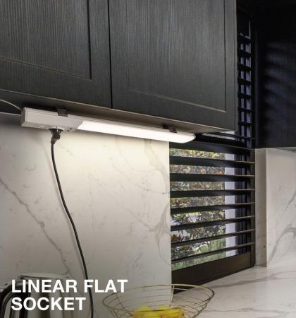 OSRAM Linear Flat Socket USB 540mm 10W 4000K Unterschrank Beleuchtung und Stromversorgung in einem Gerät