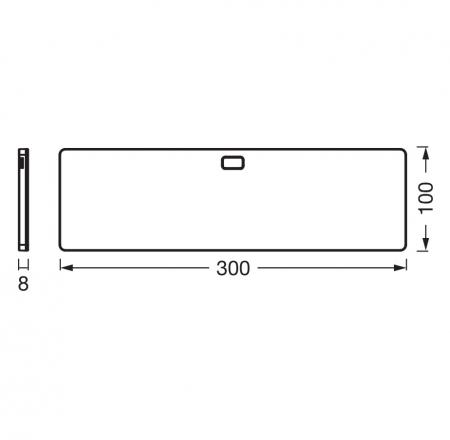 OSRAM LED Undercabinet Panel Frameless 30x10cm CCT DIM weiß - mit umschaltbarer Farbtemperatur - dimmbar