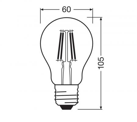 Ledvance E27 LED Lampe Classic klar dimmbar 3.4W wie 40W 2700K - Performance Class