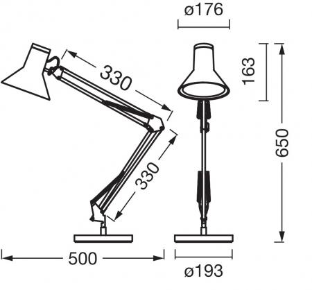 OSRAM Office Line Desk Retro Schreibtischlampe 9W 3000K Dimmbar Weiß
