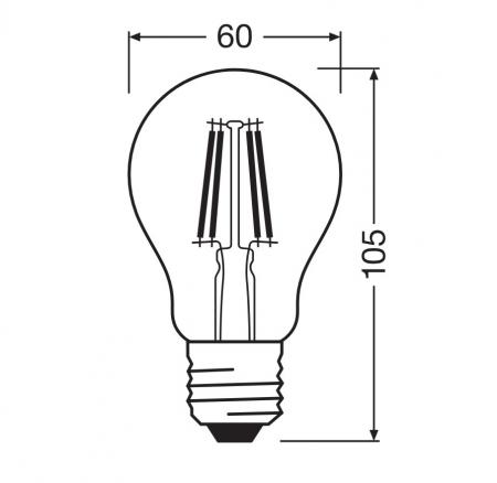 Ledvance E27 Retrofit CLASSIC LED Lampe klar 3,4W wie 40W 2700K warmweiß