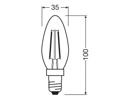 Ledvance E14 LED Kerzenlampe CLASSIC B25 Frosted 1,8W wie 25W 2700 K warmweißes Licht