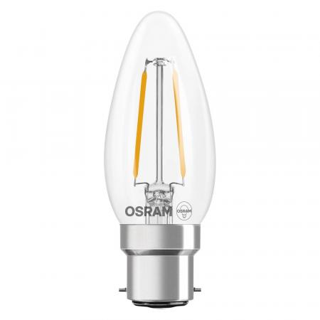 OSRAM B22d LED Star Classic Filament 1,8W wie 25W warmweißes Licht 2700K