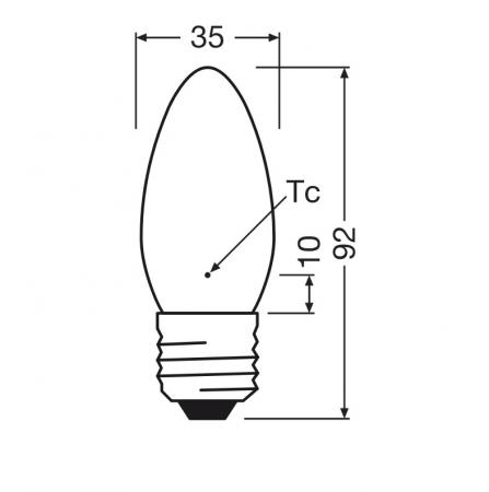 OSRAM E27 STAR RETROFIT LED Kerze matt 3.4W wie 40W warmweißes Licht 2700K