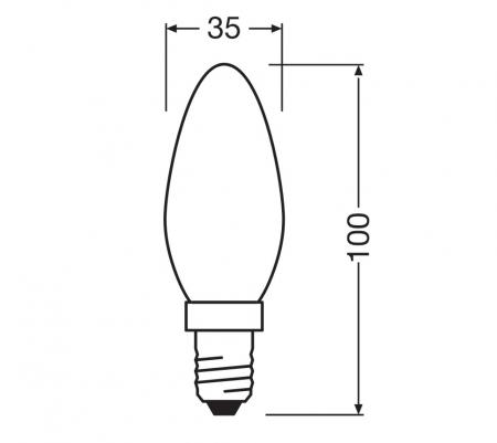 Ledvance E14 LED Lerzen Lampe Filament  B60 klar 5,9W wie 60W 2700K warmweißes Licht
