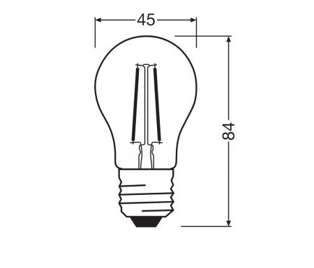 OSRAM E27 LED Star Classic P 25 Filament  Lampe 1.8W wie 25W neutralweißes Licht